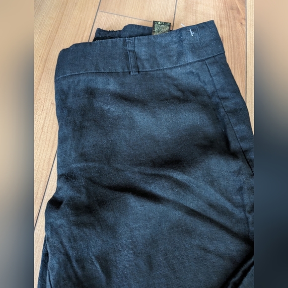 RW&CO. Pure Linen Wide Leg Medium Rise Charcoal Gray Pants Size US 4 - Picture 4 of 9